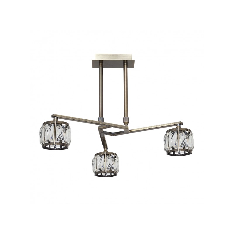 Lámpara Alargos cuero 3 x LED G9 Fabrilamp